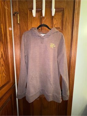 Patagonia Brown Hoodie with Multicolor Logo